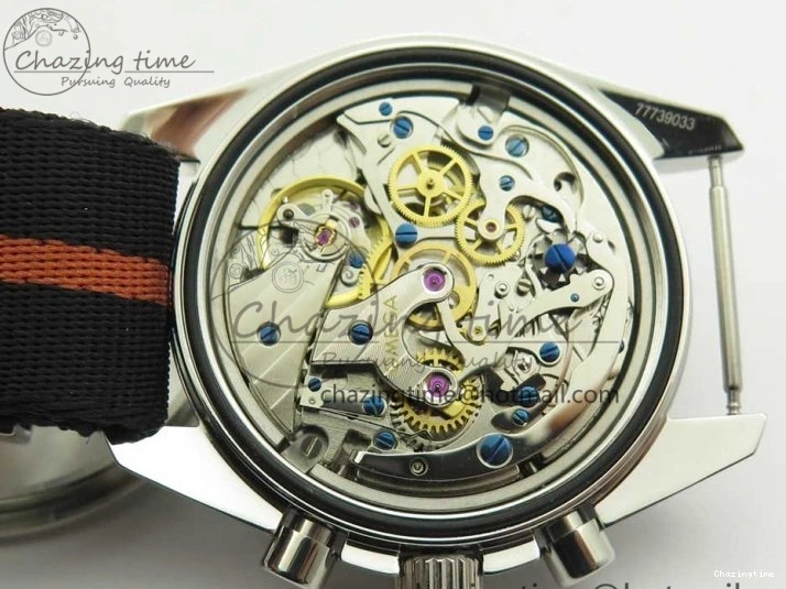 0325 Speedmaster Speedy Tuesday 2 ‘Ultraman’ OMF Best Edition on Nato Strap Manual Winding Chrono Movement Trendy 7991